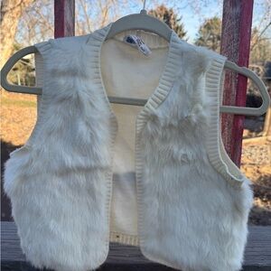 Vintage genuine (Rabbit?) Fur Vest in Cream